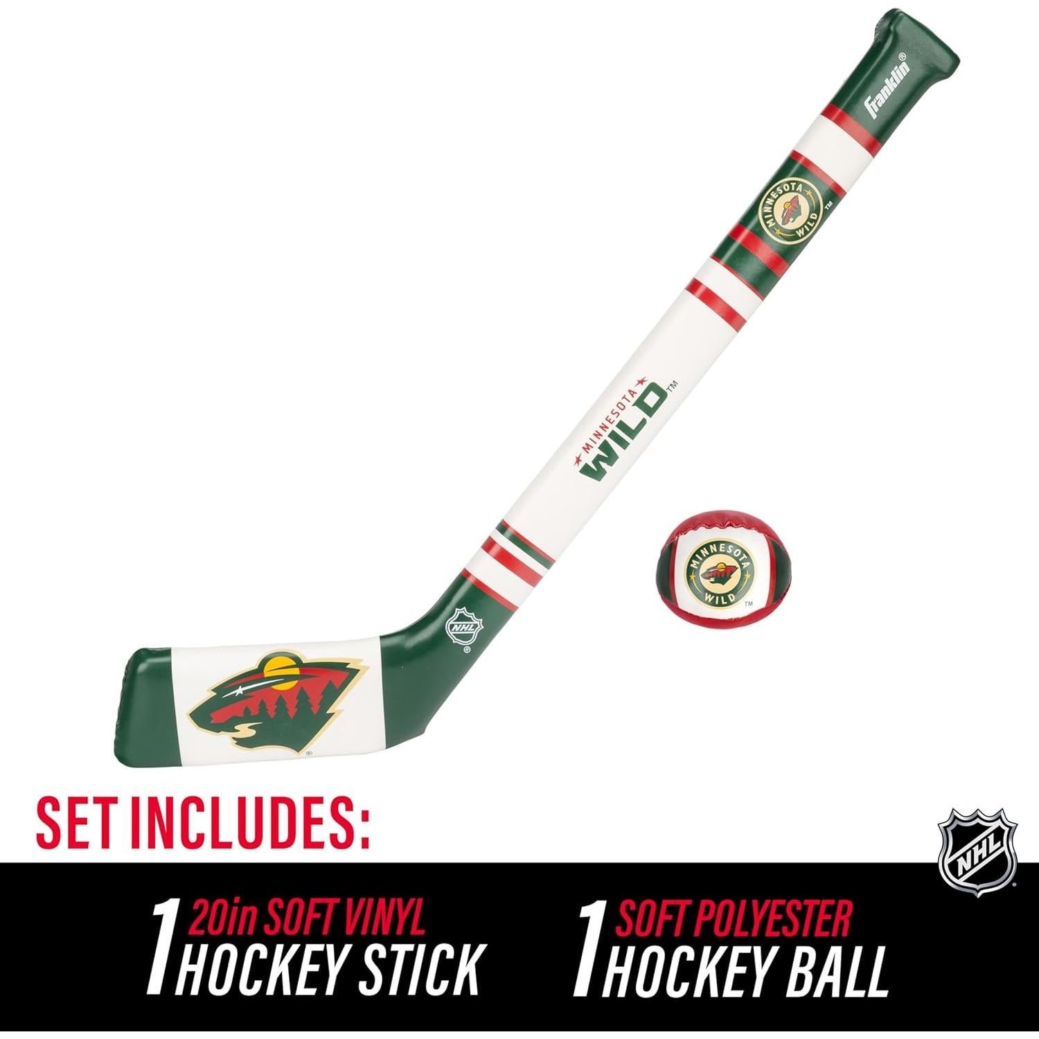 Conjunto Hockey Suave Franklin Sports Minnesota Wild - 2 Piezas
