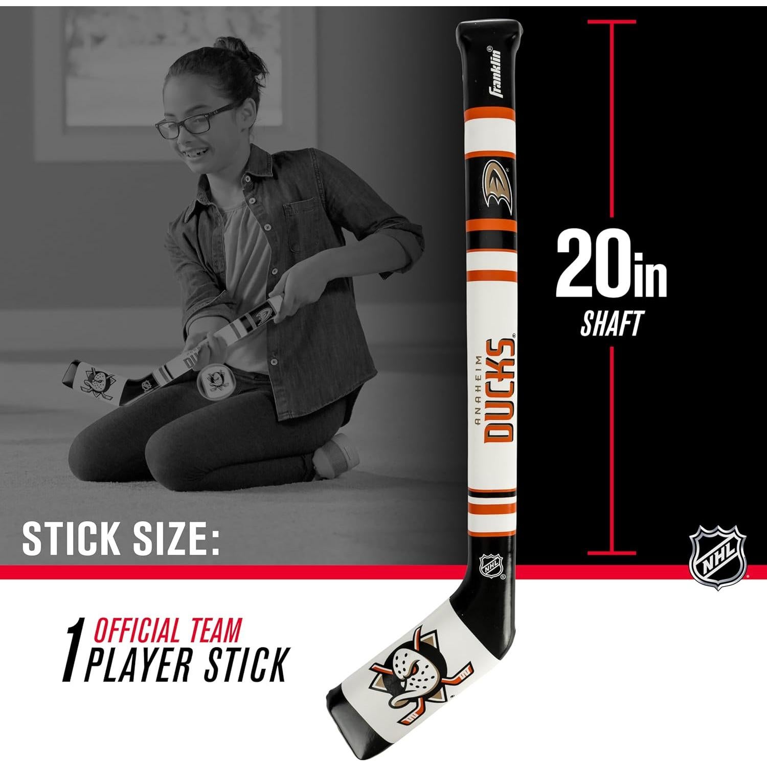 Conjunto Hockey Suave Franklin Sports NHL Anaheim Ducks