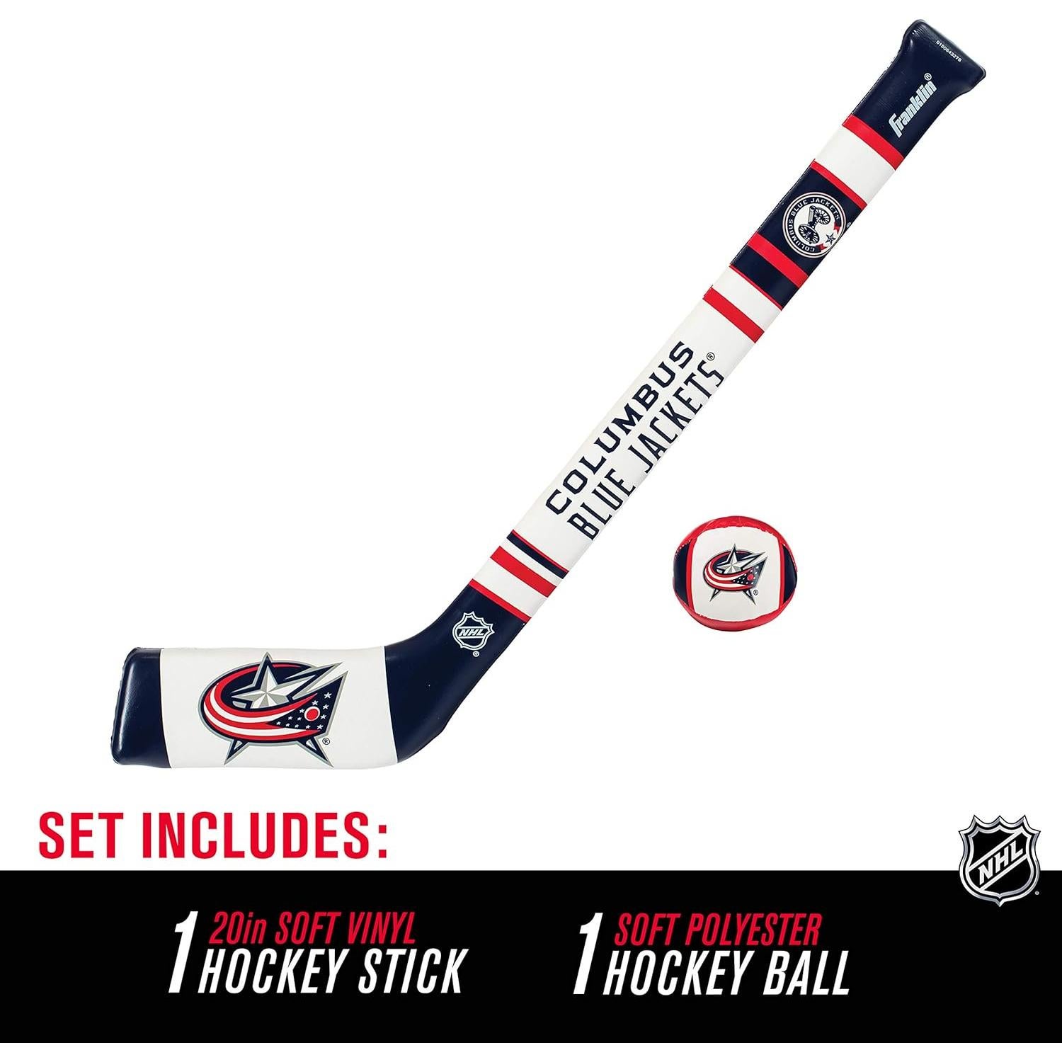 Conjunto Hockey Suave Franklin Sports Columbus Blue Jackets