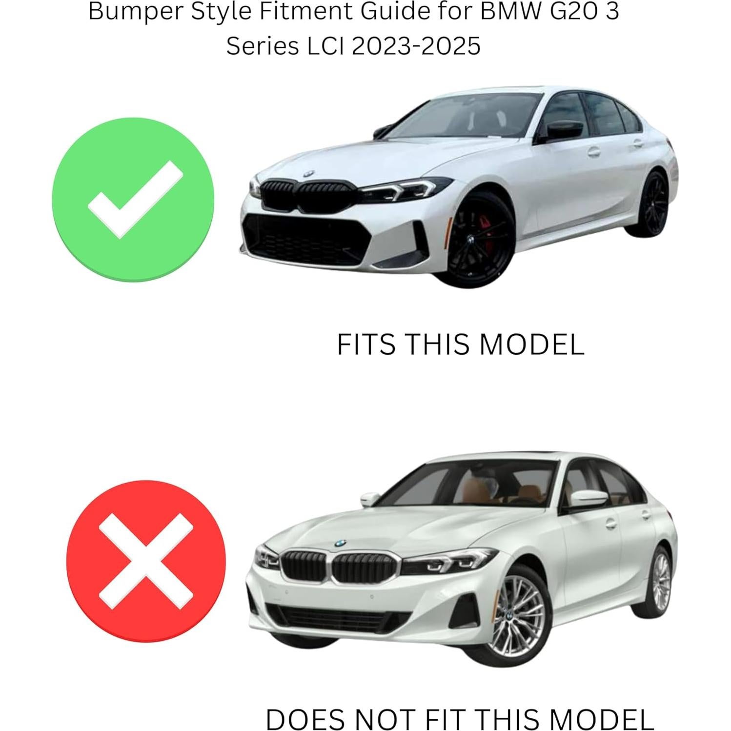 Divisor Frontal BMW G20 330i M340i 2023-2025 Negro Brillante