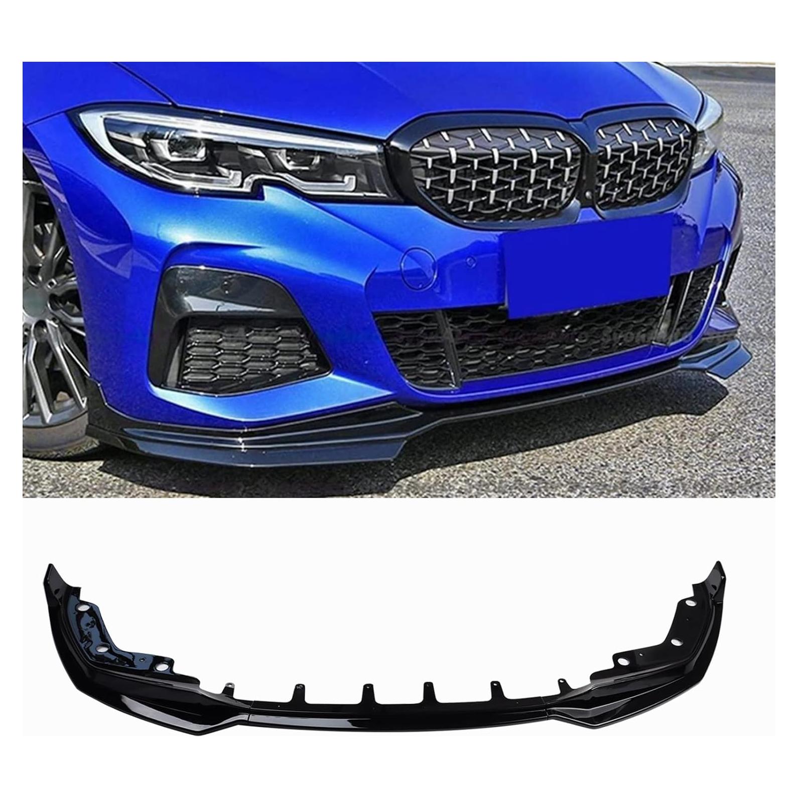 Labio Frontal Negro Brillante 3P ABS para BMW Serie 3 G20 2019-2022