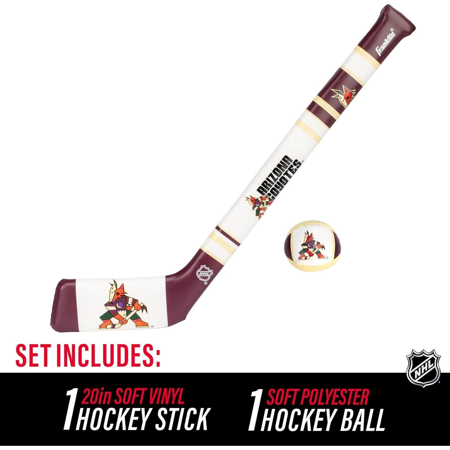 Conjunto Hockey Suave Franklin Sports Coyotes - 2 Palos y Pelota