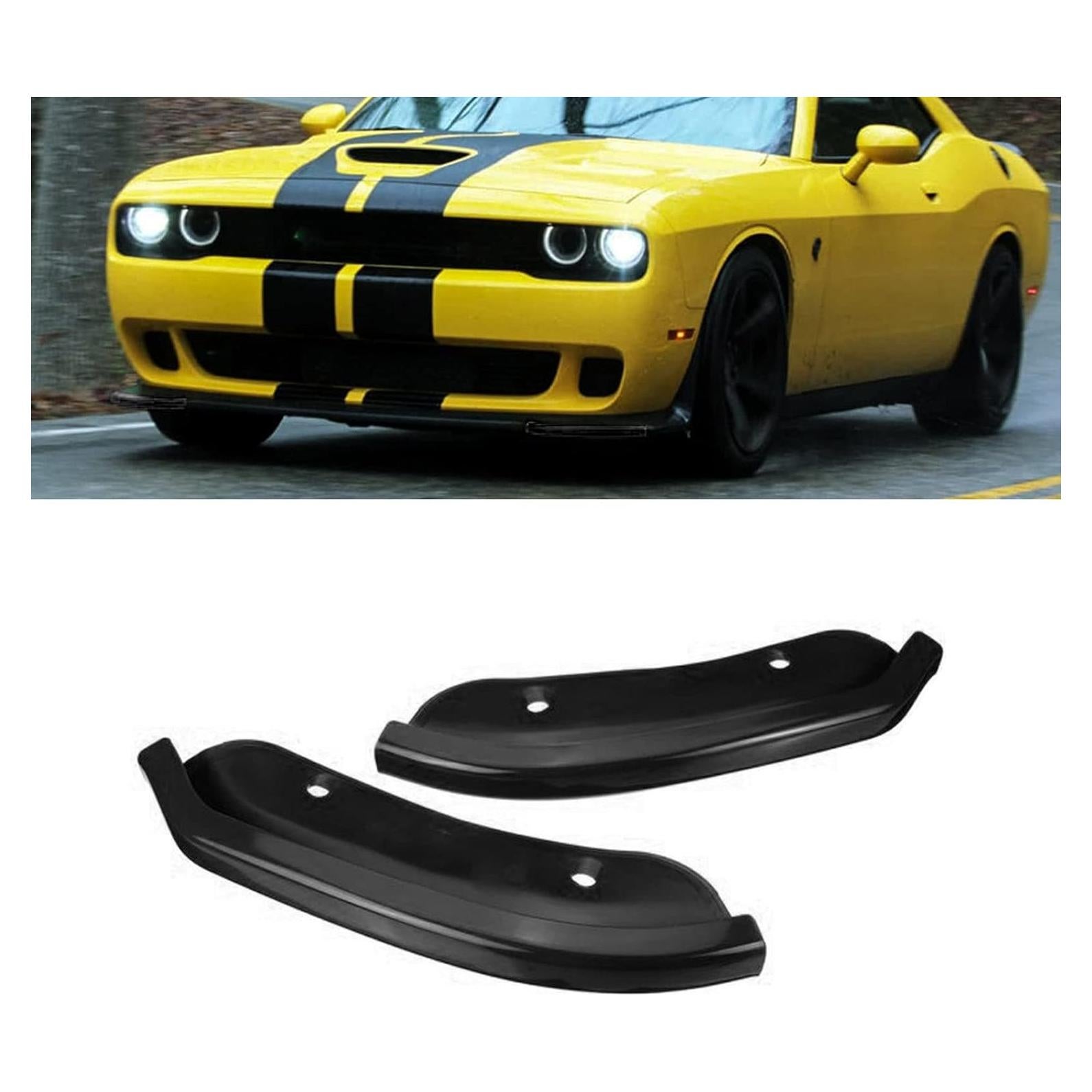 Protector de Labio de Parachoques Xotic Tech para Dodge Challenger SRT Hellcat 2015-2024 Negro