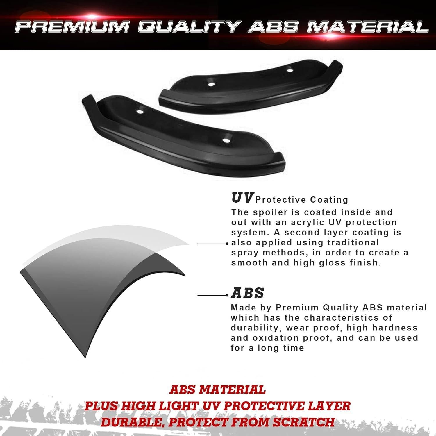 Protector de Labio de Parachoques Xotic Tech para Dodge Challenger SRT Hellcat 2015-2024 Negro