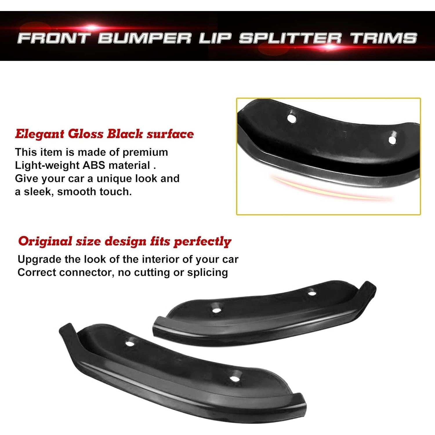 Protector de Labio de Parachoques Xotic Tech para Dodge Challenger SRT Hellcat 2015-2024 Negro