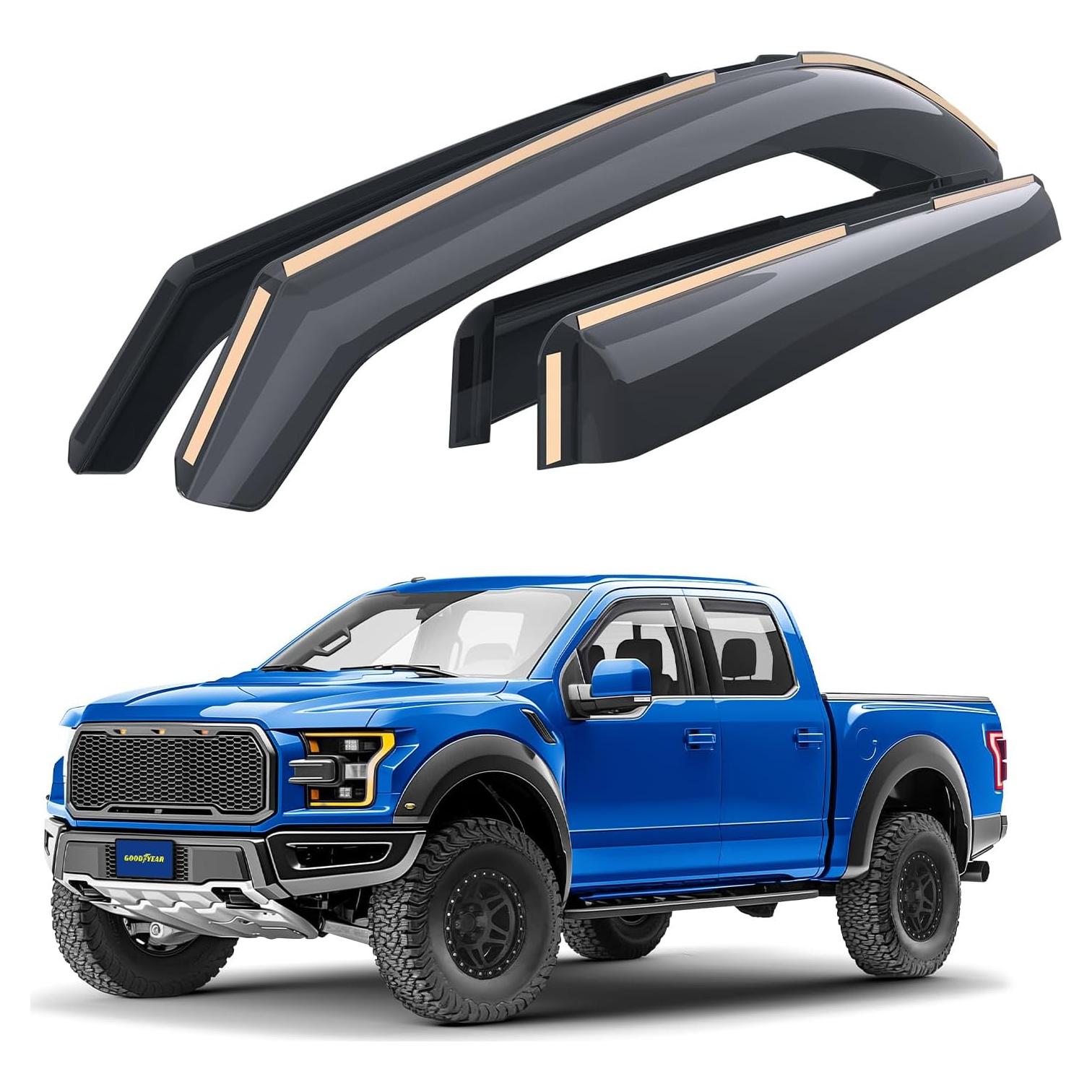 Deflectores de Ventana Goodyear GY007732 para Ford F150 Raptor 2017-2020