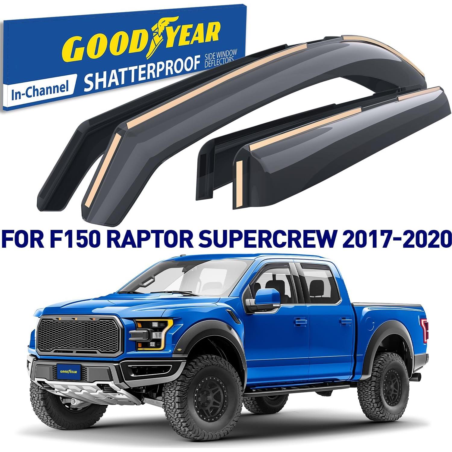 Deflectores de Ventana Goodyear GY007732 para Ford F150 Raptor 2017-2020