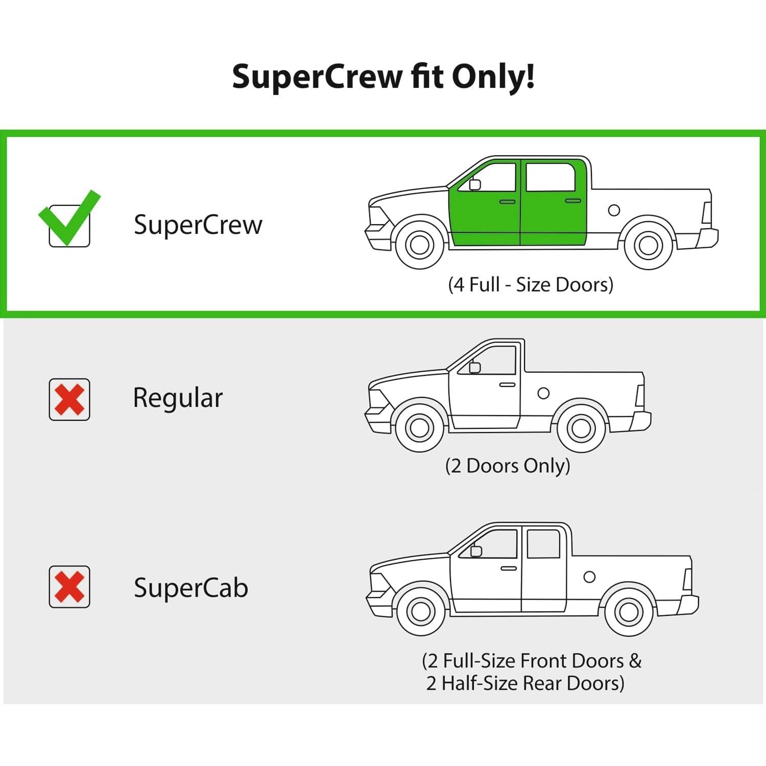 Deflectores de Ventana Goodyear GY007732 para Ford F150 Raptor 2017-2020