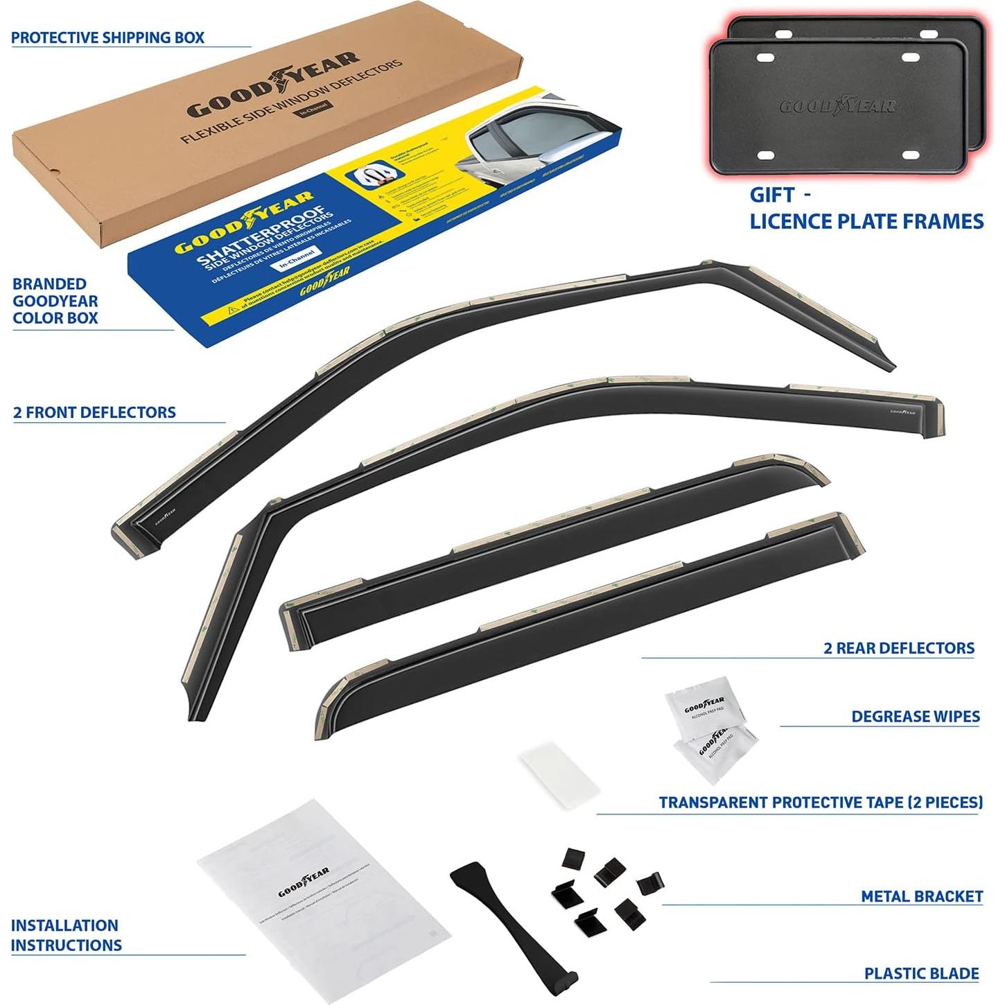 Deflectores de Ventana Goodyear GY007732 para Ford F150 Raptor 2017-2020