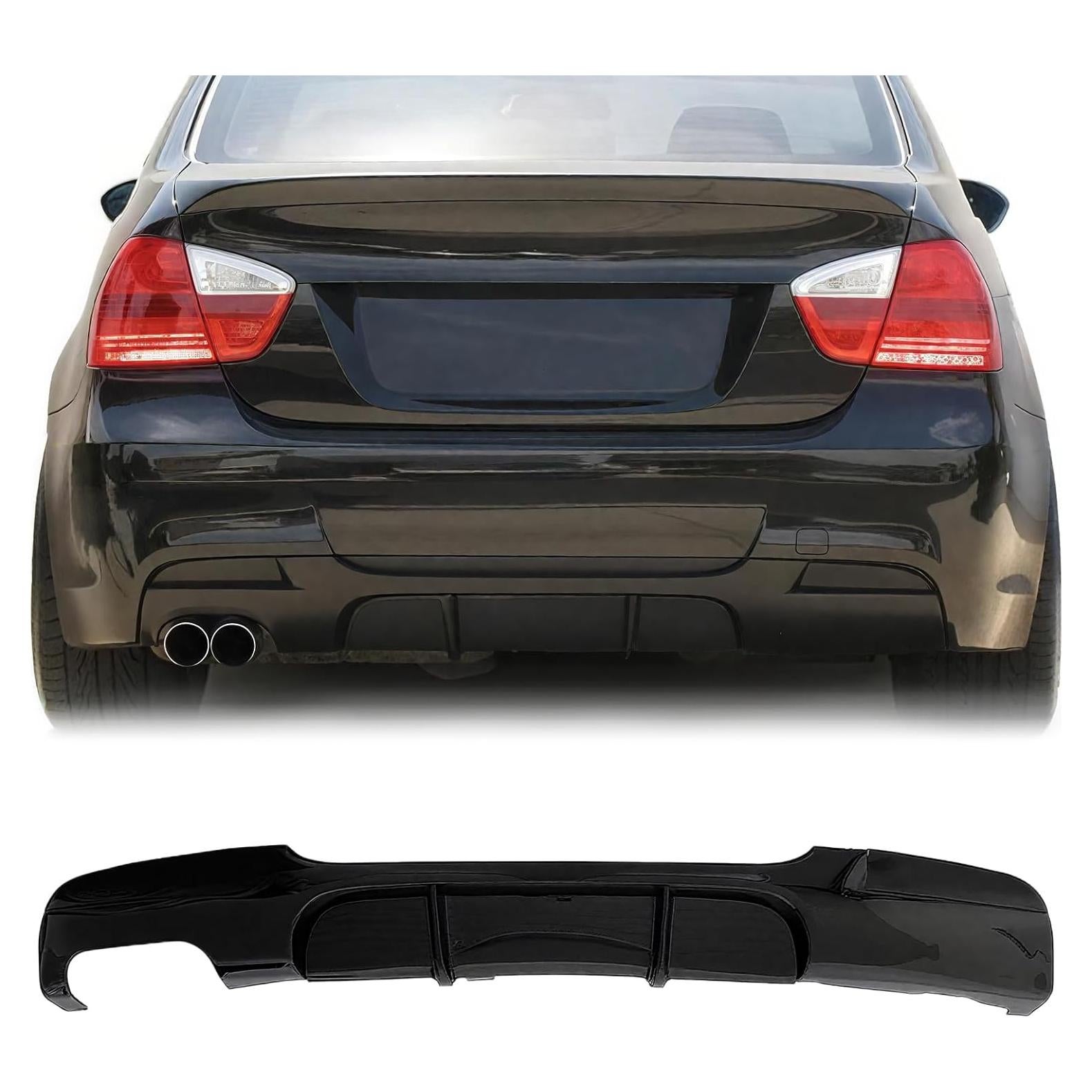 Difusor Trasero BMW M-Sport E90 E91 E92 E93 2005-2012 Doble Salida