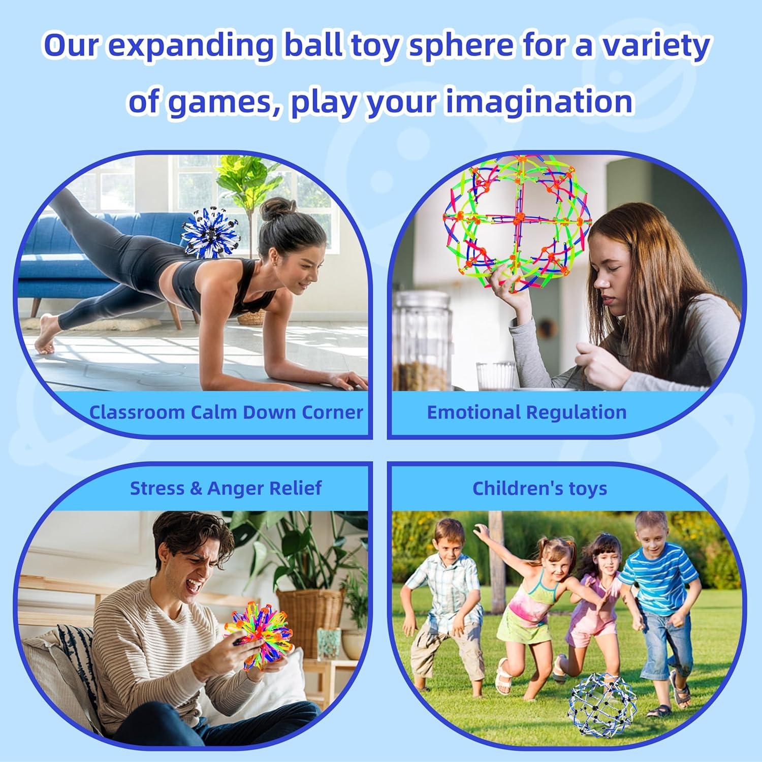 Bola Expandible AGSIXZLAN para Alivio de Estrés 2 Pcs