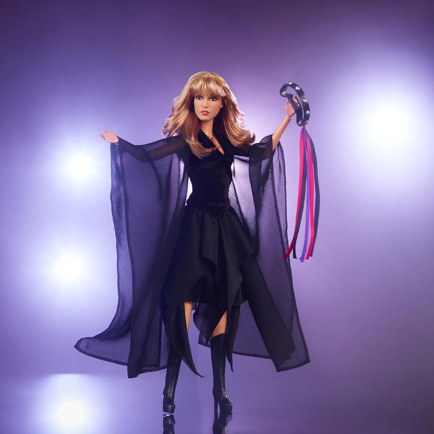 Muñeca Barbie Stevie Nicks Coleccionable con Vestido Negro