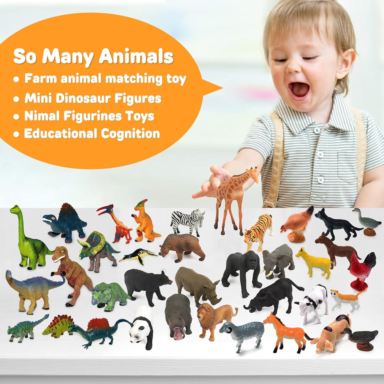 Juego de Emparejamiento de Animales Esoes 12 Figuras Educativas