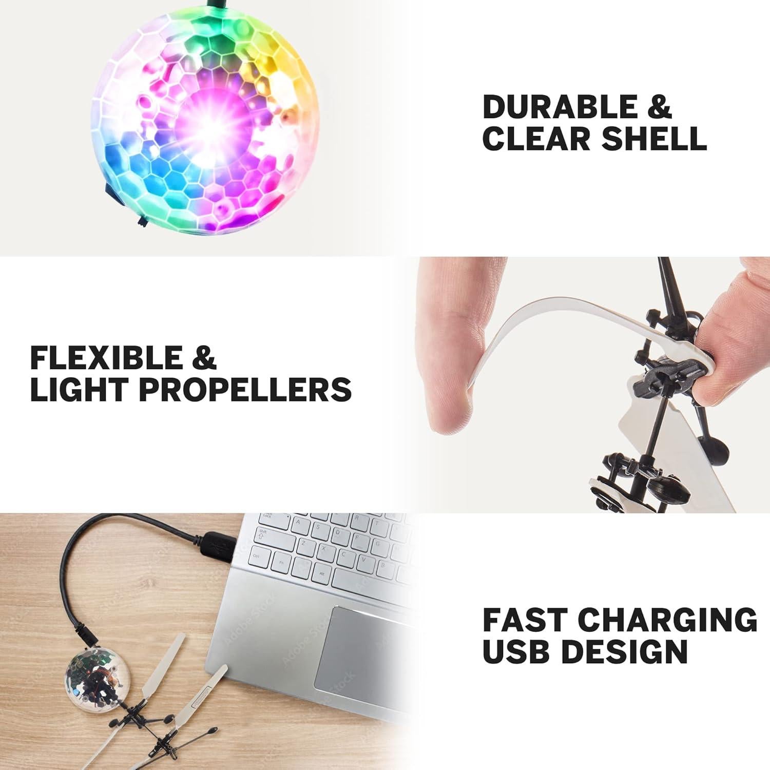 Drone de Bola Voladora Force1 Orbiter LED Multicolor