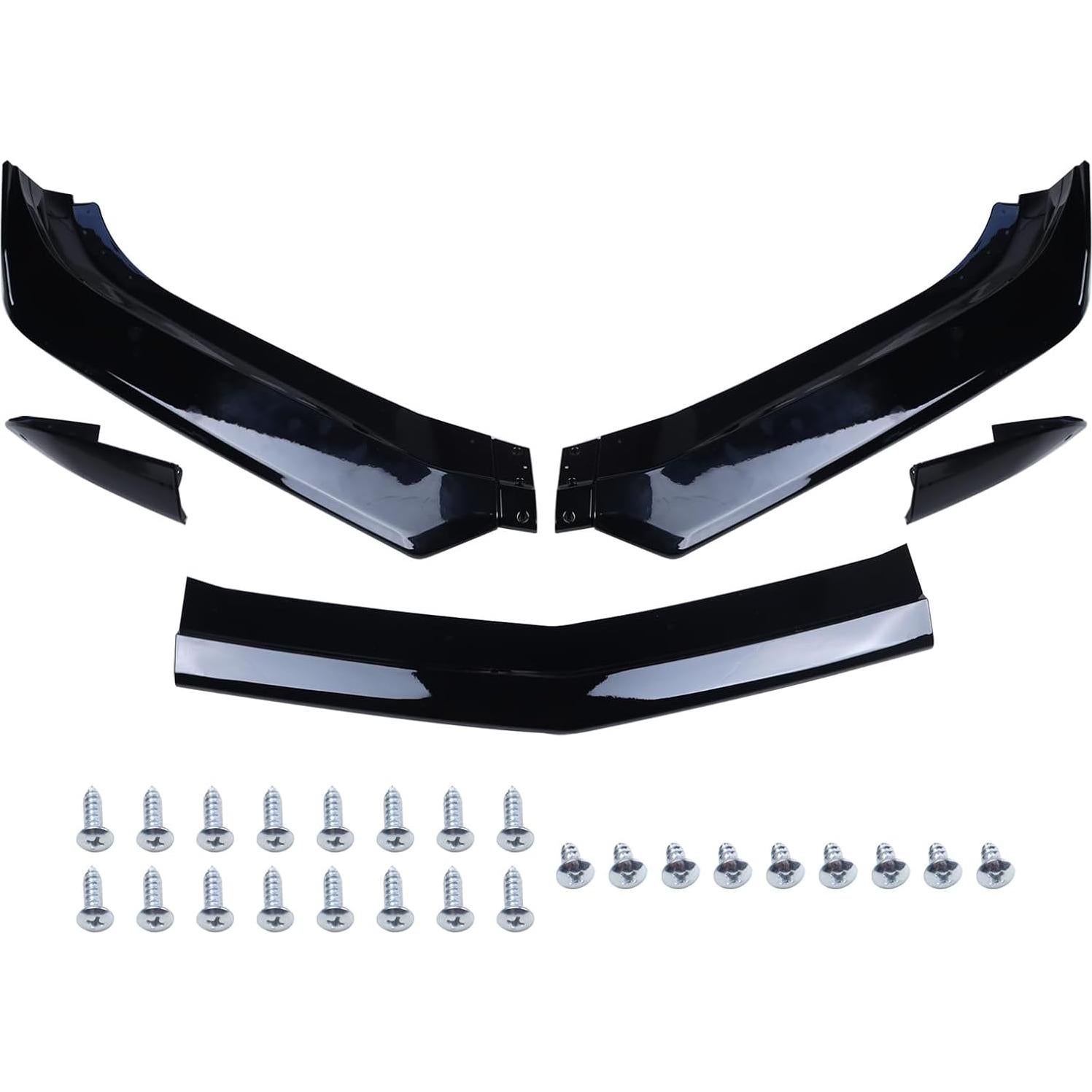 Labio Divisor de Parachoques Frontal vks Negro Brillante para Chevy Camaro 2016-2023