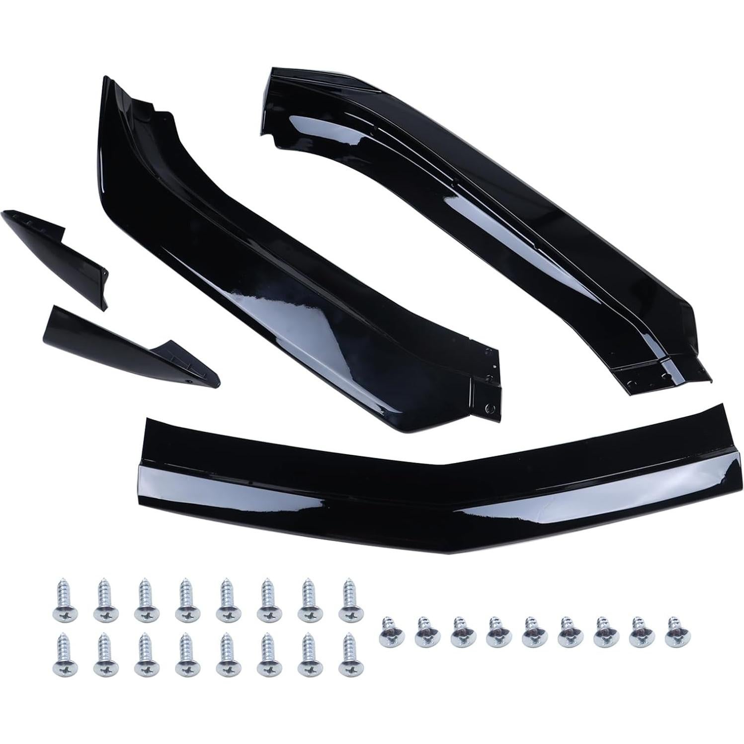 Labio Divisor de Parachoques Frontal vks Negro Brillante para Chevy Camaro 2016-2023