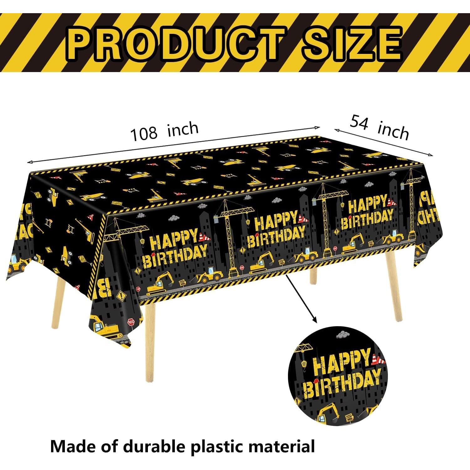 Set Fiesta Cumpleaños Construcción Oigco 172 Piezas 24 Invitados