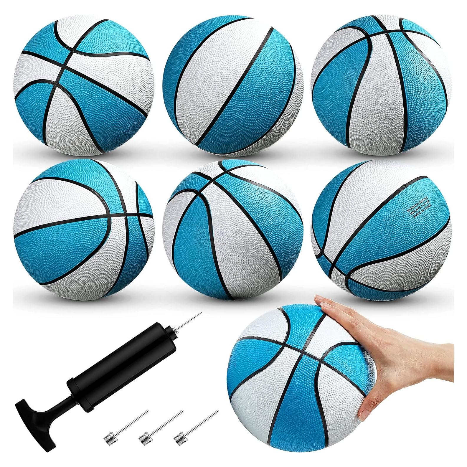 Honoson 6 Balones de Baloncesto para Piscina 17.78 cm Azul