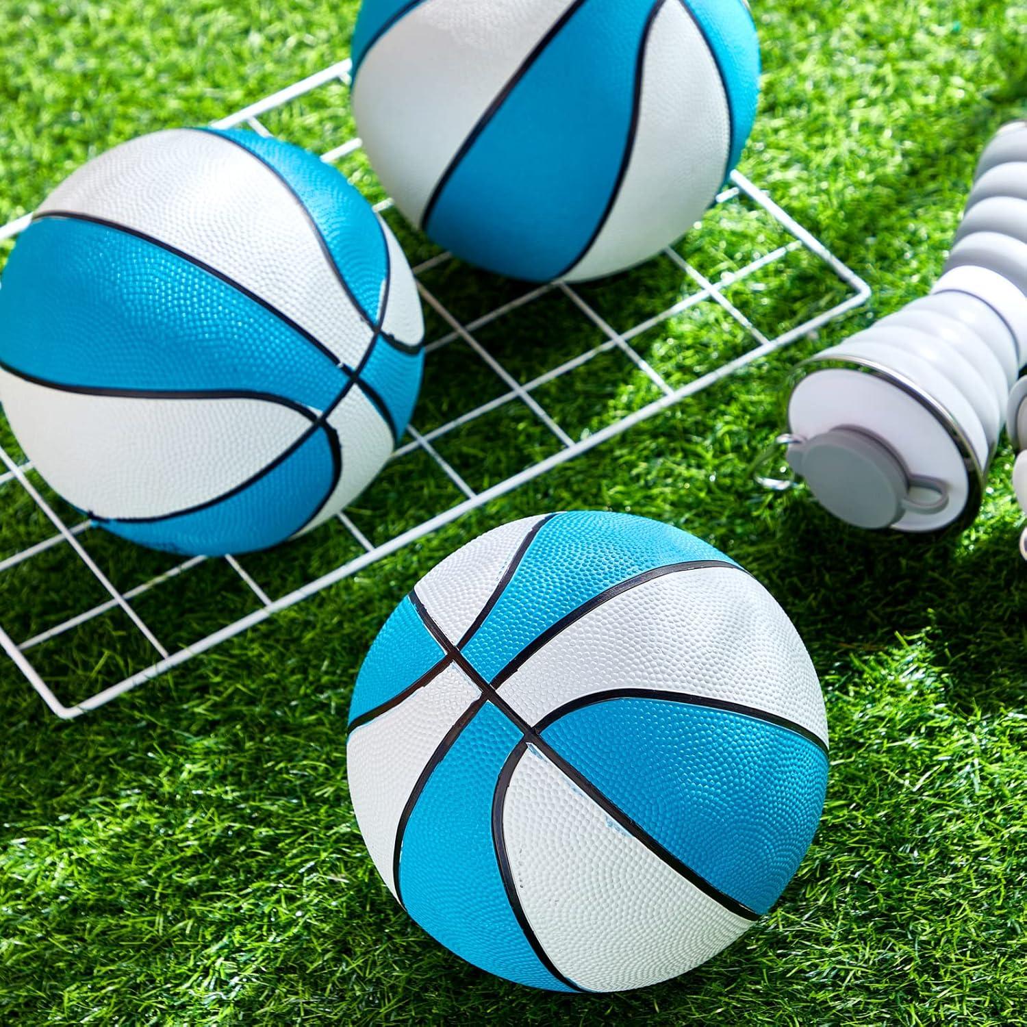 Honoson 6 Balones de Baloncesto para Piscina 17.78 cm Azul