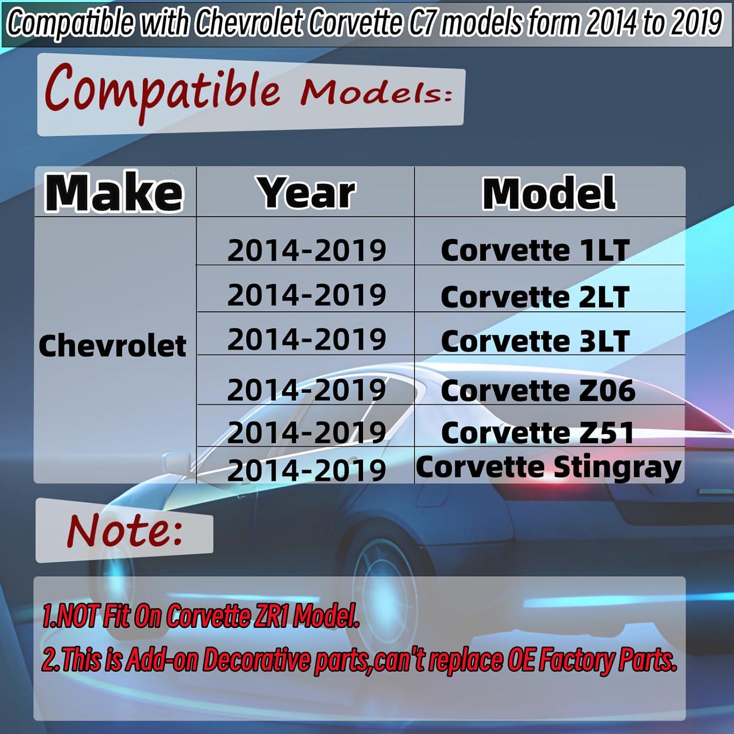Divisor de Labio Frontal NEESPOC para Chevy Corvette C7 2014-2019