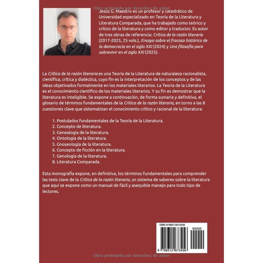 Manual y diccionario de Teoría de la Literatura: Glosario de términos fundamentales de la Crítica de la razón literaria (Spanish Edition)