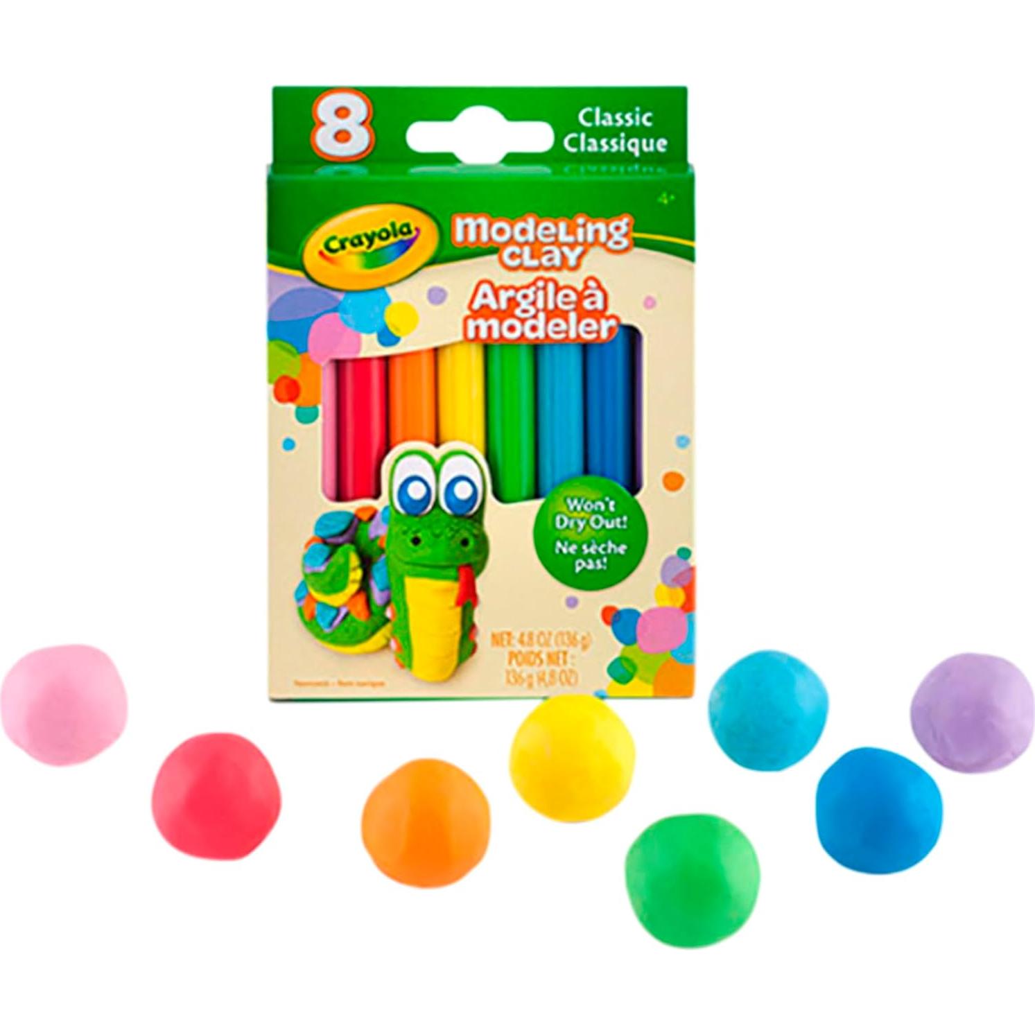 Arcilla para Modelar Crayola Set de 8 Colores 136g