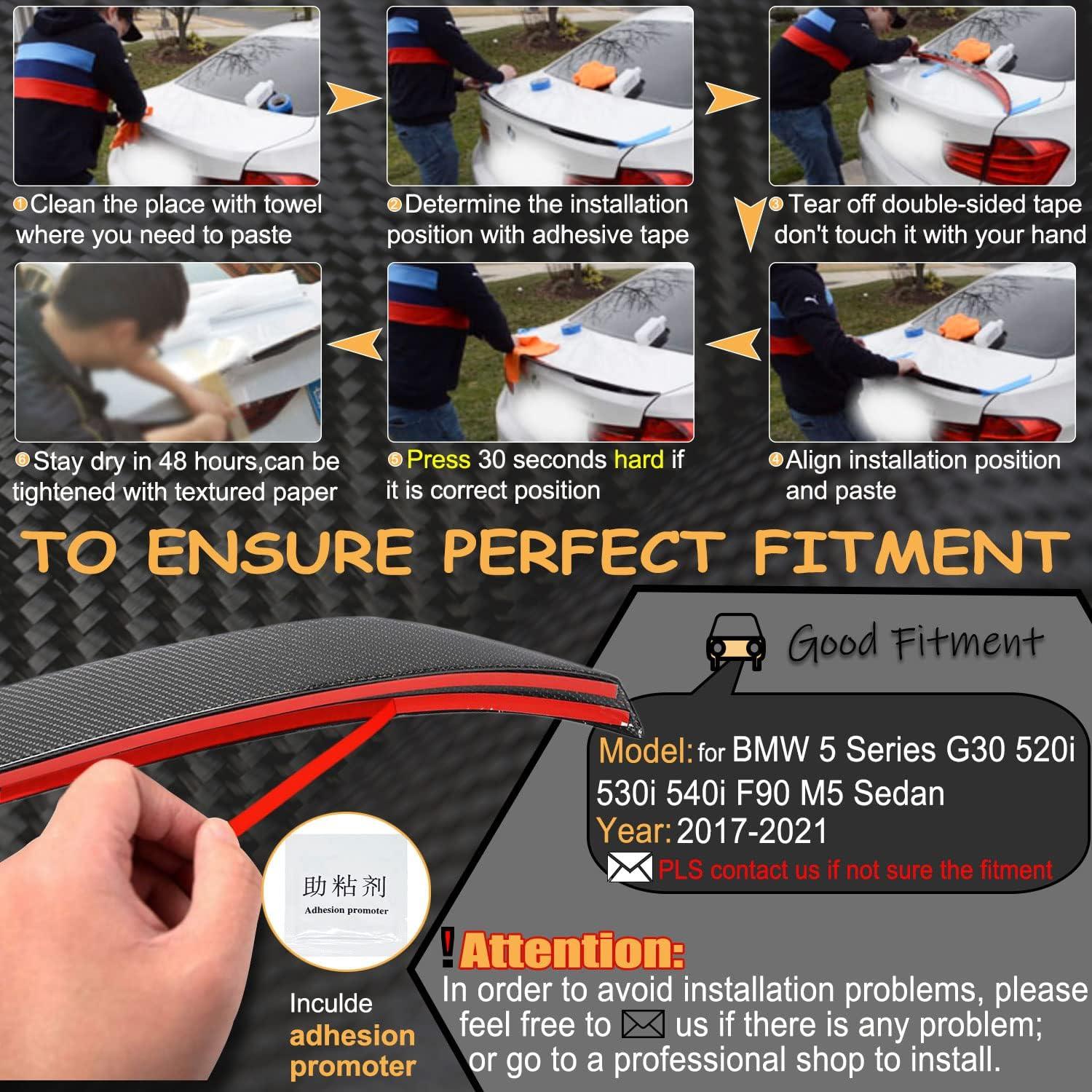 Spoiler de Maletero BMW 5 Series G30/F90 M5 2017-2023 Fibra de Carbono