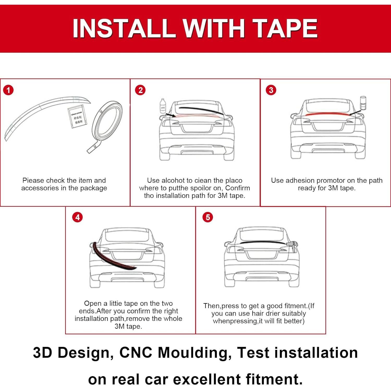 Alerón trasero fibra de carbono Fancemot Ford Mustang 2015-2023