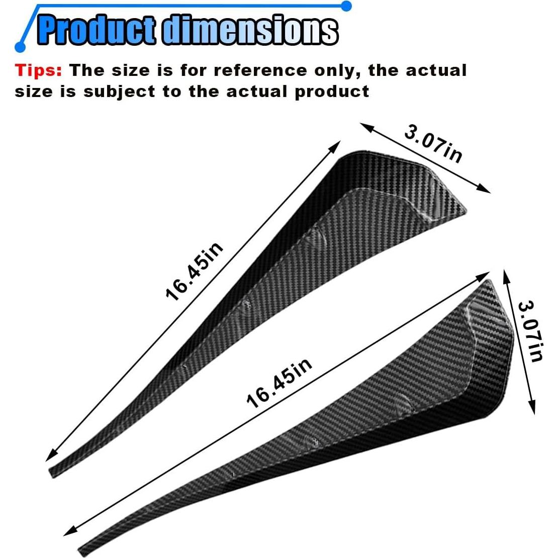 Calcomanía Lateral para Guardabarros LHDOS Fibra de Carbono 41.8x7.8cm