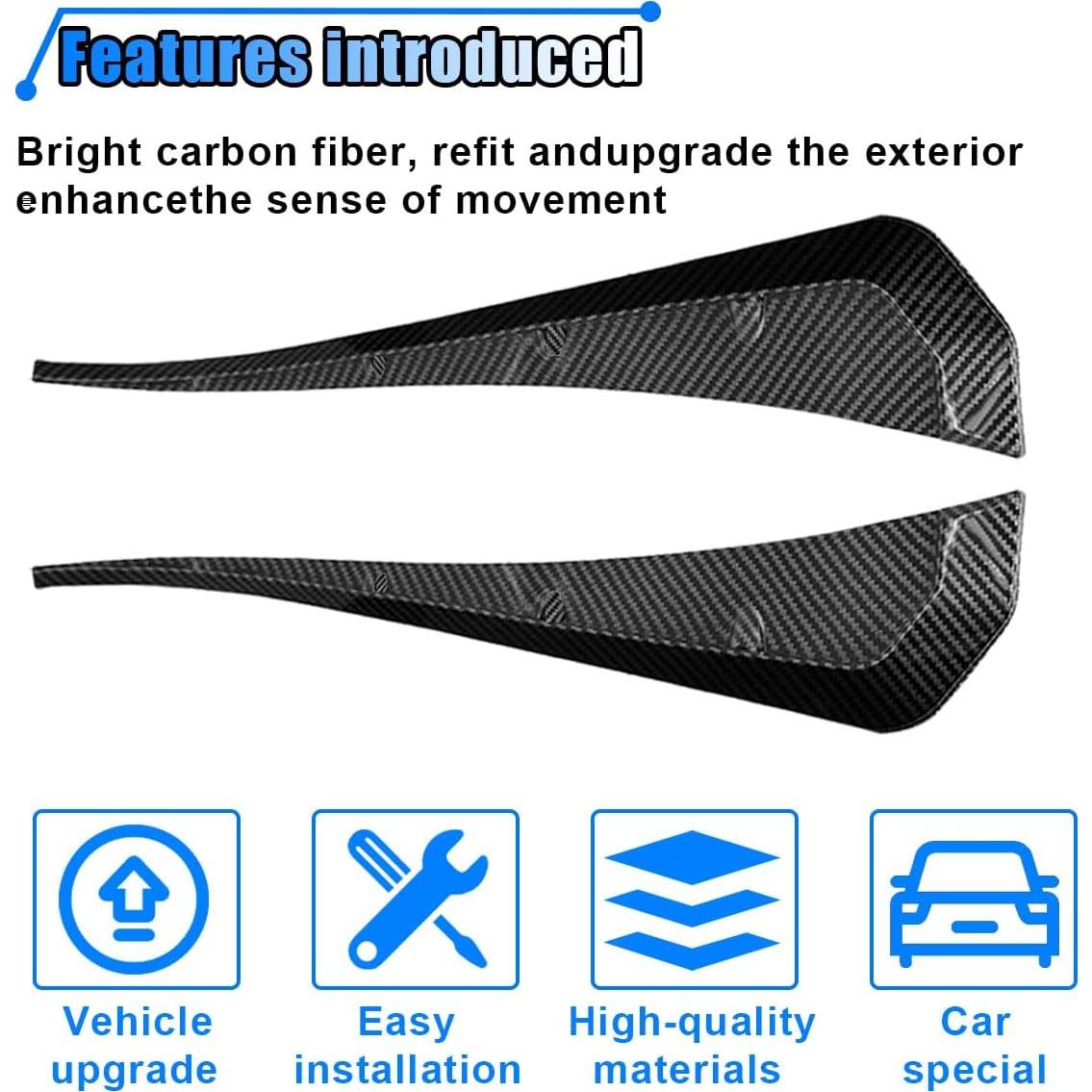 Calcomanía Lateral para Guardabarros LHDOS Fibra de Carbono 41.8x7.8cm