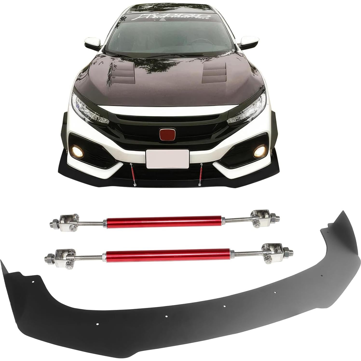 Lip de Parachoques Frontal IKON MOTORSPORTS para Honda Civic 2017-2021