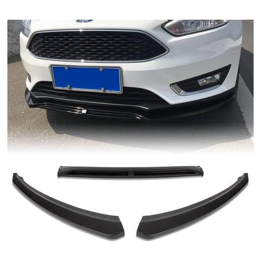 Kit de Parachoques Delantero Ford Focus 2015-2018 - 3 Piezas ABS Negro Mate