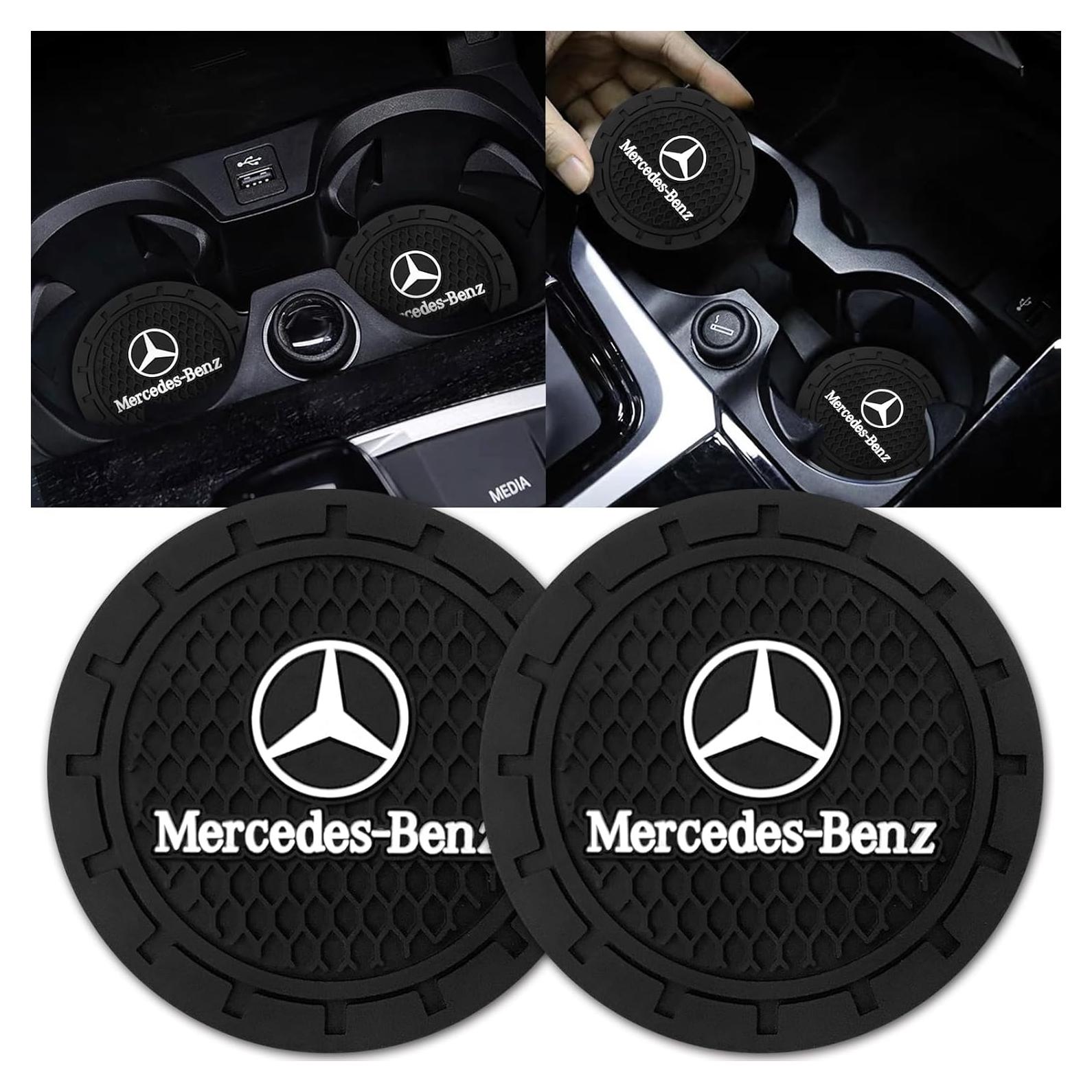 Posavasos de Silicona Antideslizante para Coche Genérico Negro 2P