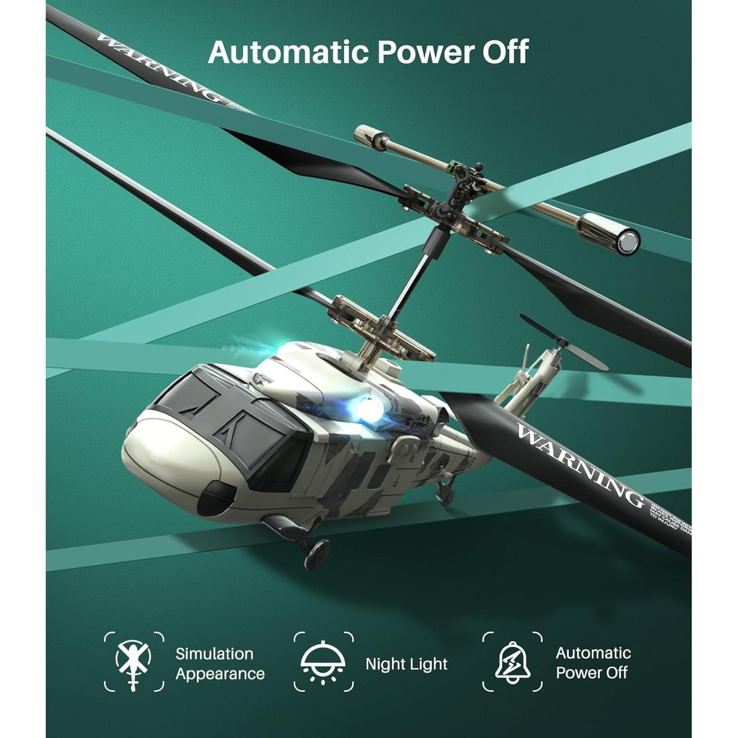 Helicóptero RC SYMA S54H Black Hawk con Giroscopio