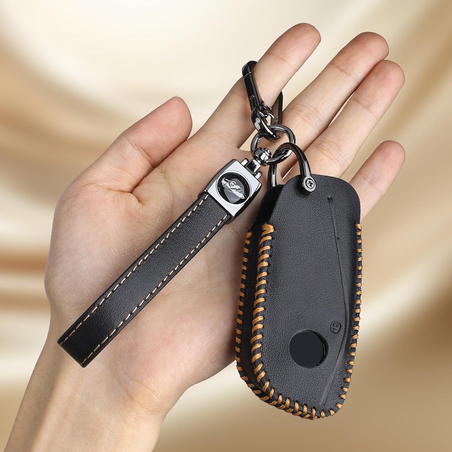 Funda de llavero Godnee para BMW 2023 2024 7 Series Negro