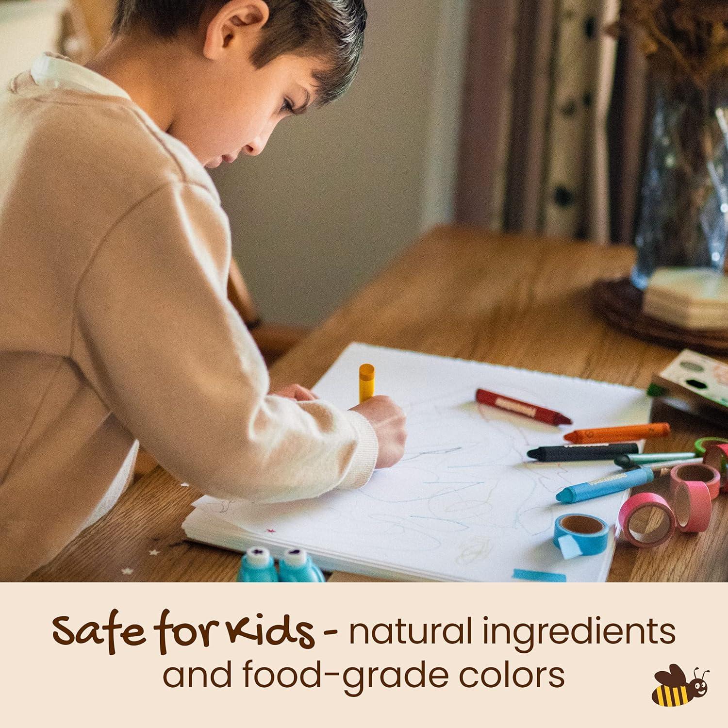 Crayones Jumbo Honeysticks - 8 Colores Brillantes - No Tóxicos