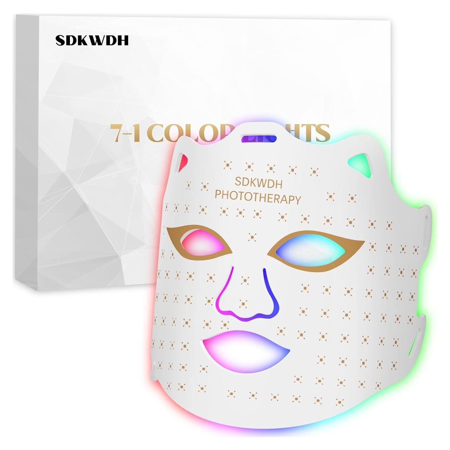 Máscara Facial LED 7 Colores Sunpint Terapia Luz Roja