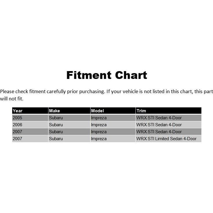 Faldones Traseros Lateral MagicDrift para Subaru Impreza WRX STI 2005-2007