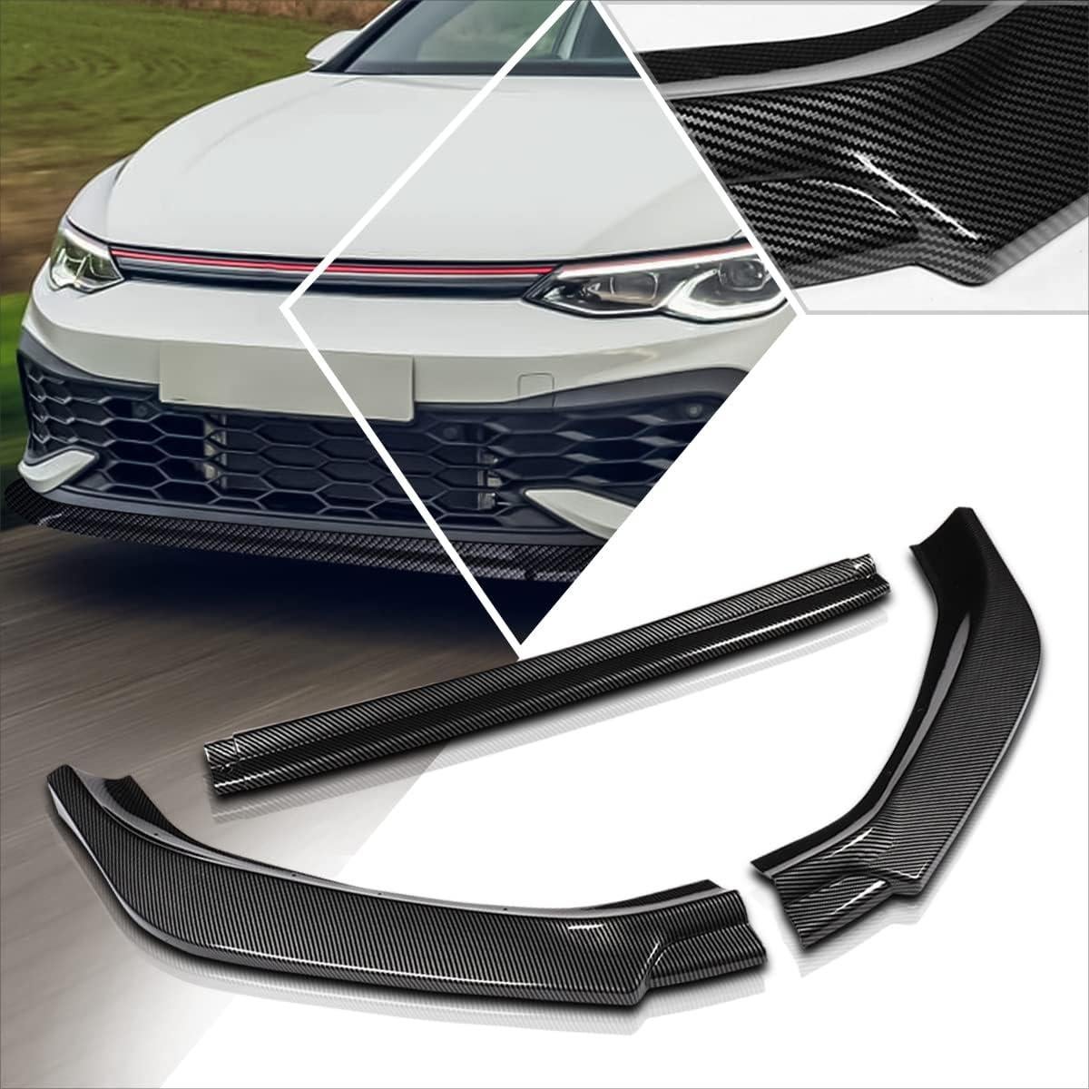 Labio Frontal 3 Pcs Look Carbono PM Performotor VW Golf 18-21