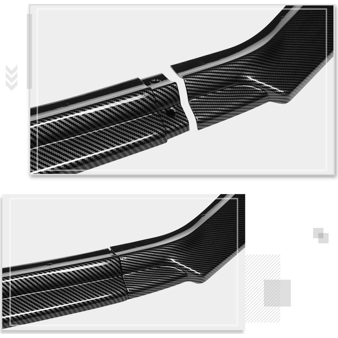 Labio Frontal 3 Pcs Look Carbono PM Performotor VW Golf 18-21