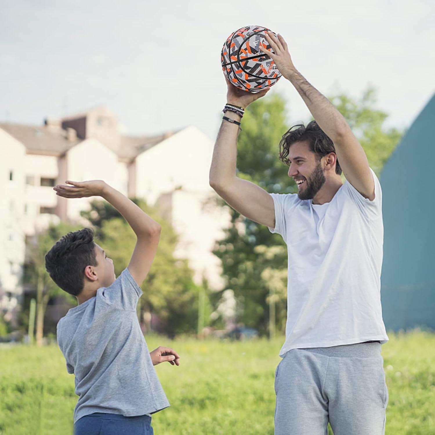 Balón de Baloncesto FAKOFIS Tamaño 3 para Niños Naranja Camo