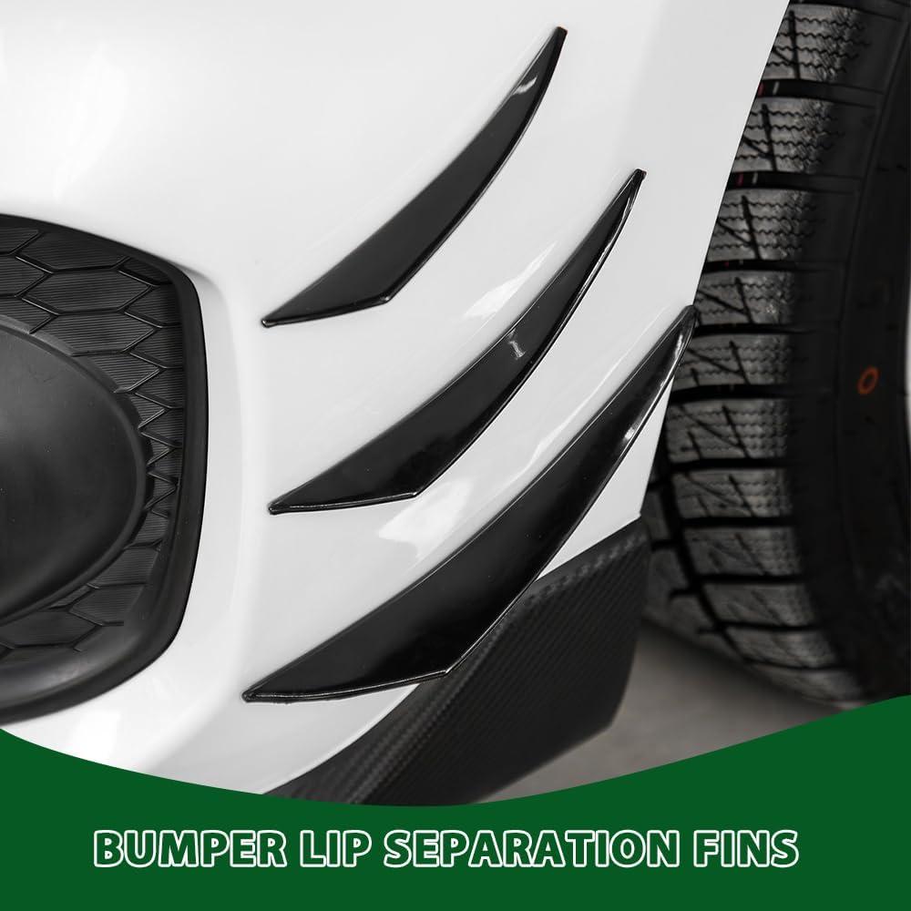 Kit de 6 Canards para Spoiler de Coche HABNVUON Negro