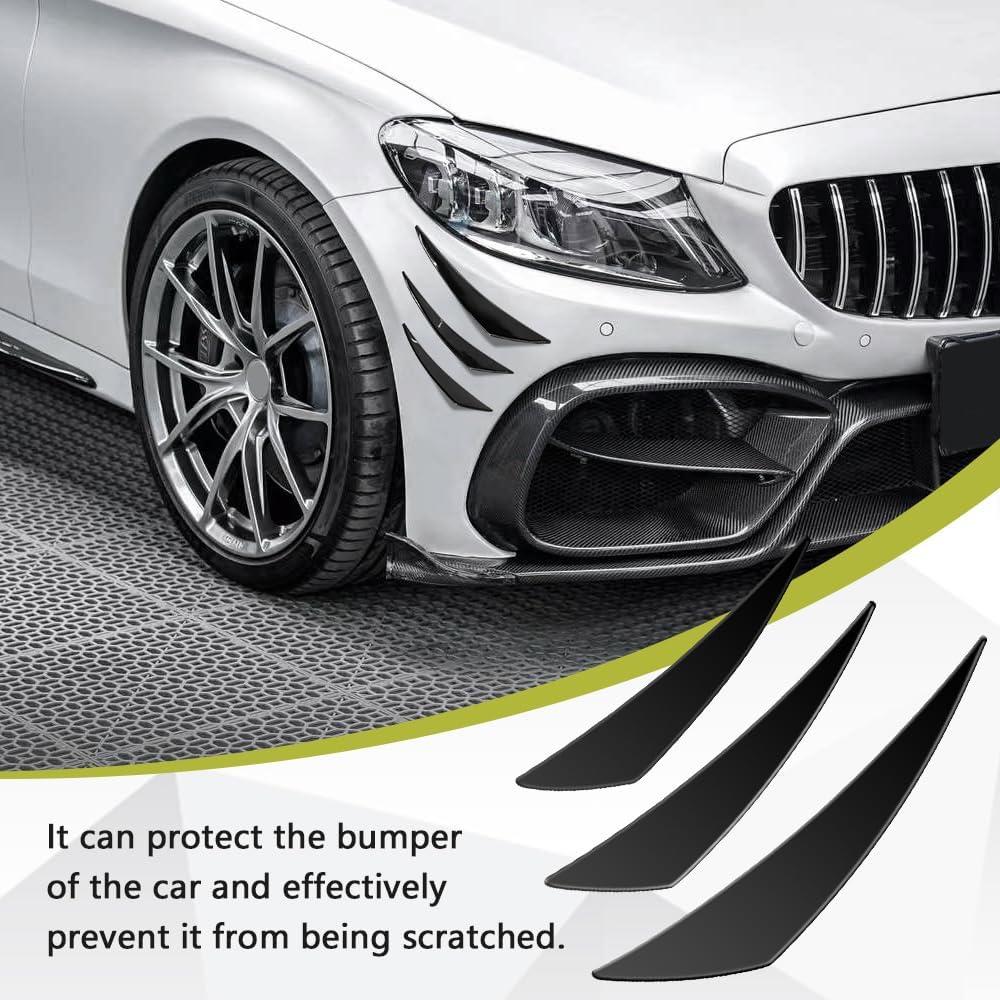 Kit de 6 Canards para Spoiler de Coche HABNVUON Negro