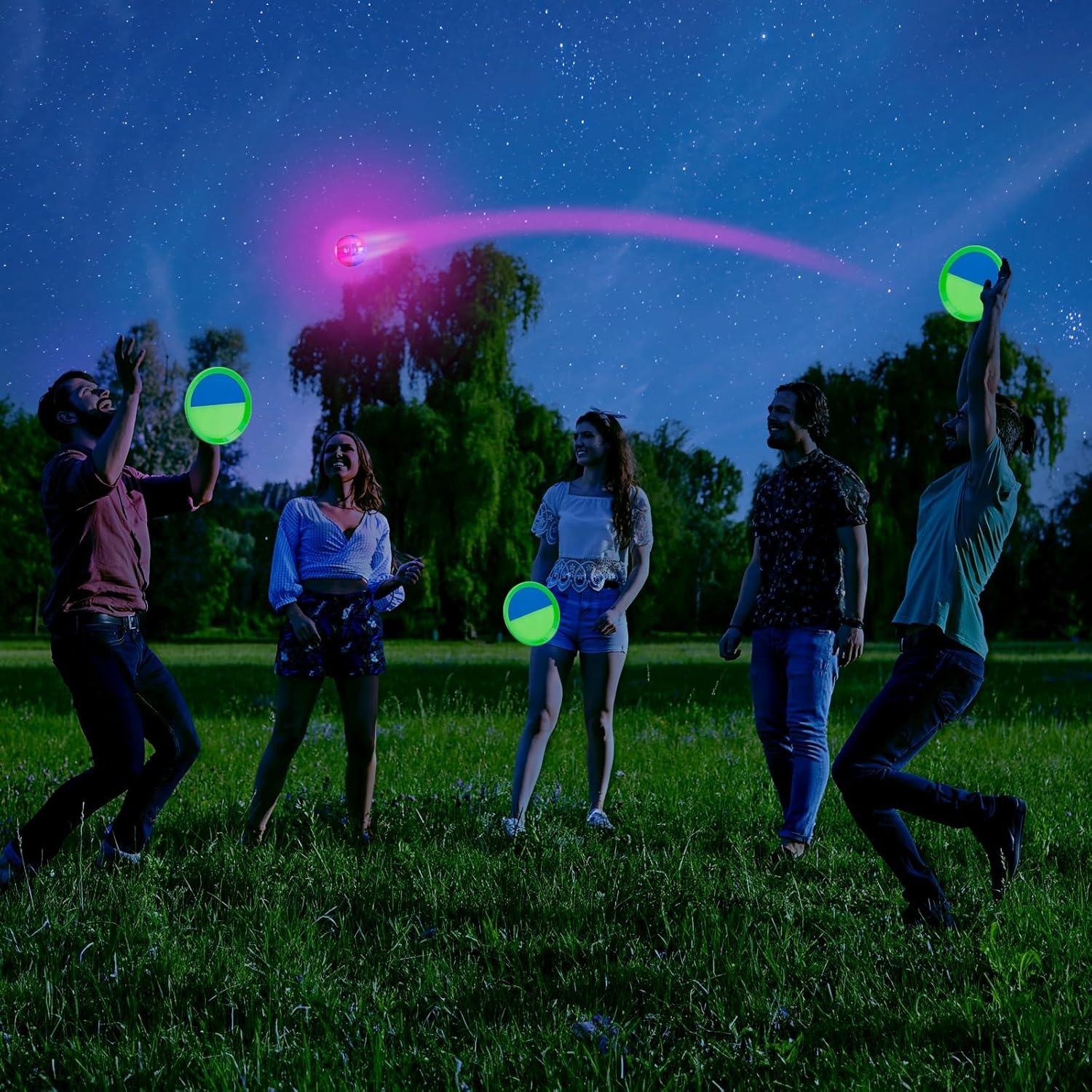 Juego de Lanzar y Atrapar Pelotas Ayeboovi Verde 2 Palas 2 Pelotas