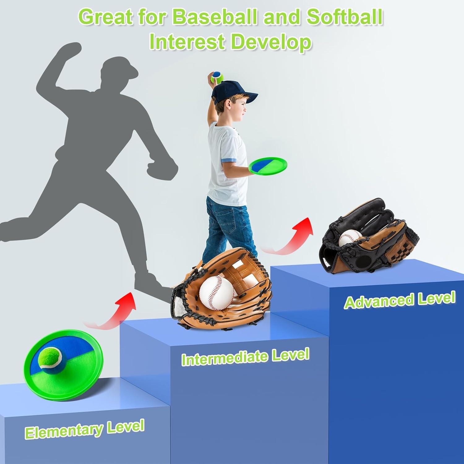 Juego de Lanzar y Atrapar Pelotas Ayeboovi Verde 2 Palas 2 Pelotas