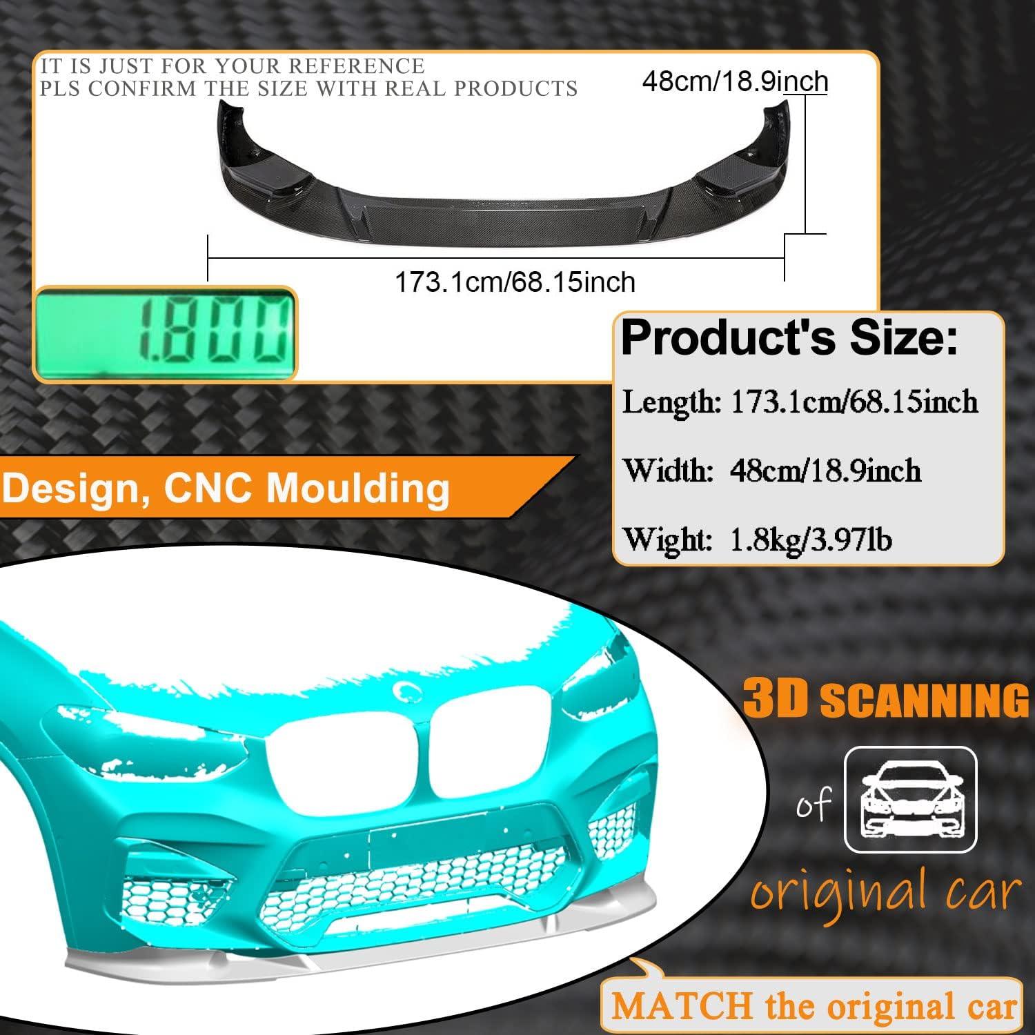 Labio Frontal de Fibra de Carbono Kit Mcarcar para BMW X3M X4M 2019-2021