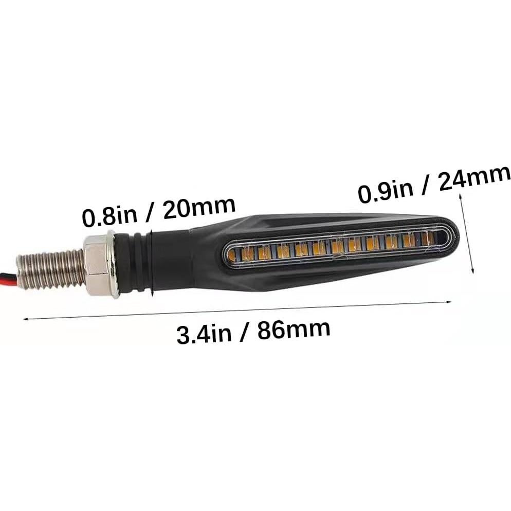 Señales de Giro LED Kardne 12V Ámbar Fluido Secuencial