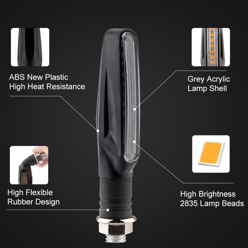 Señales de Giro LED Kardne 12V Ámbar Fluido Secuencial