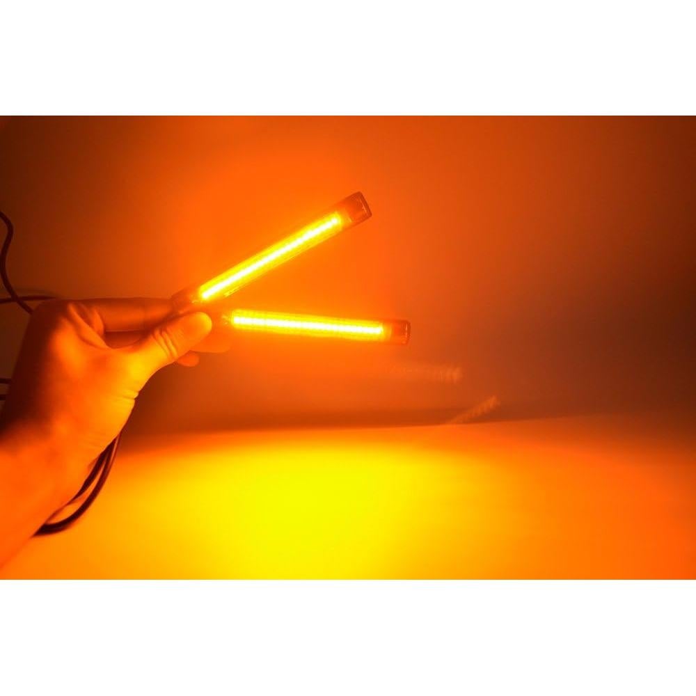Luces de señal de giro ámbar LED NBWDY 10cm 12V para motocicleta