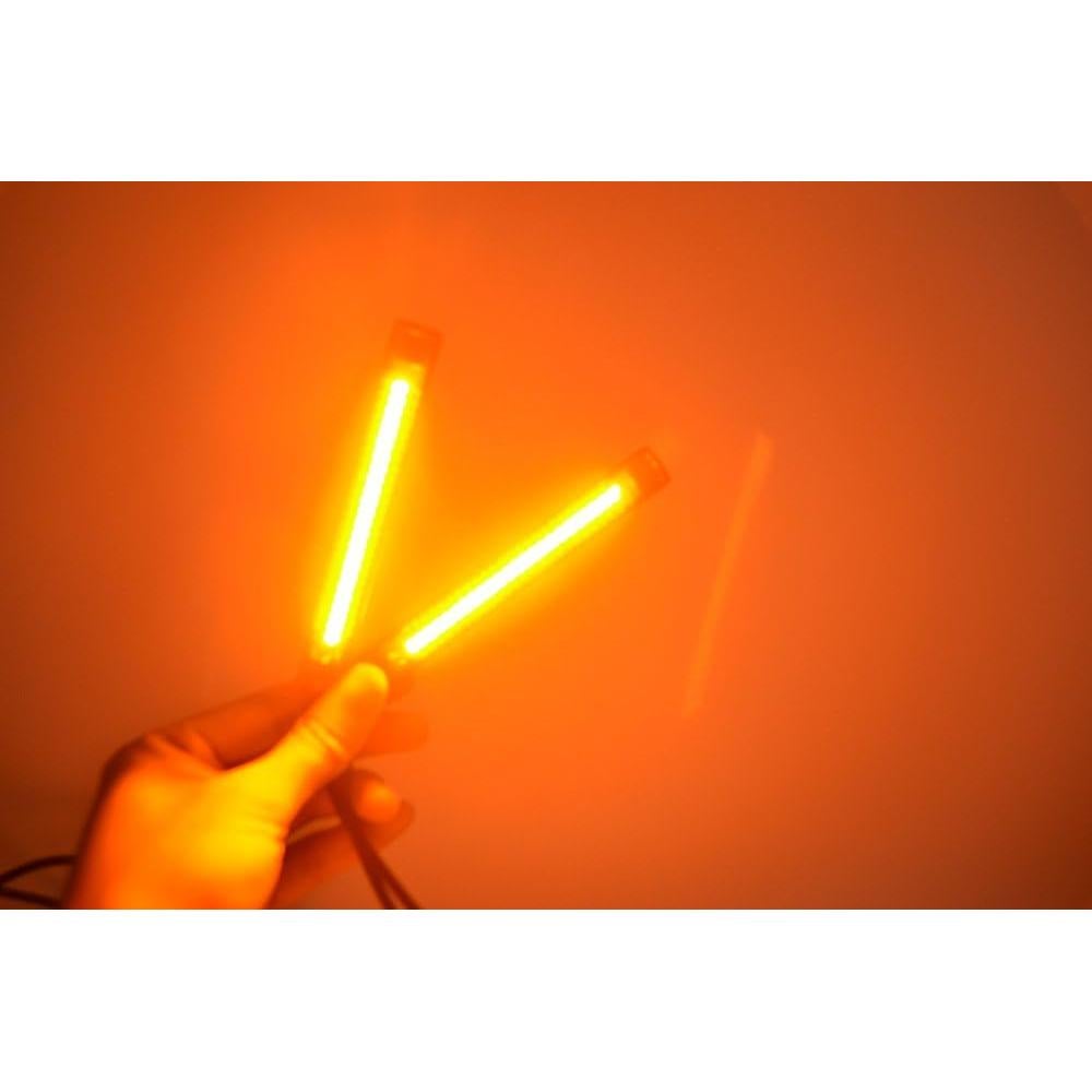 Luces de señal de giro ámbar LED NBWDY 10cm 12V para motocicleta